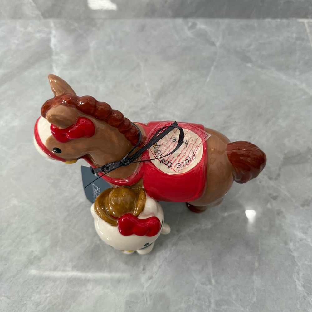 Hello Kitty Blue Sky Western Cowgirl Horse Ceramic Tea Light Holder Home Decor - Picture 7 of 13